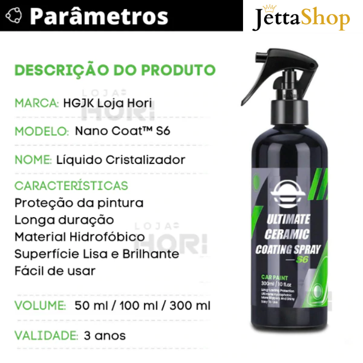 Liquido Cristalizador Revestimento Hidrofóbico Impermeabiliza a Pintura Do Carro