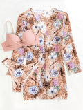 Conjunto Biquíni floral 3 Peças