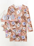 Conjunto Biquíni floral 3 Peças