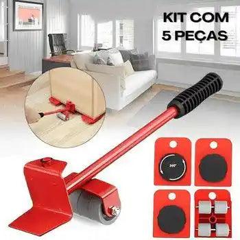 Suporte Para Levantar e Mover Móveis Pesados Kit Com 5 Peças